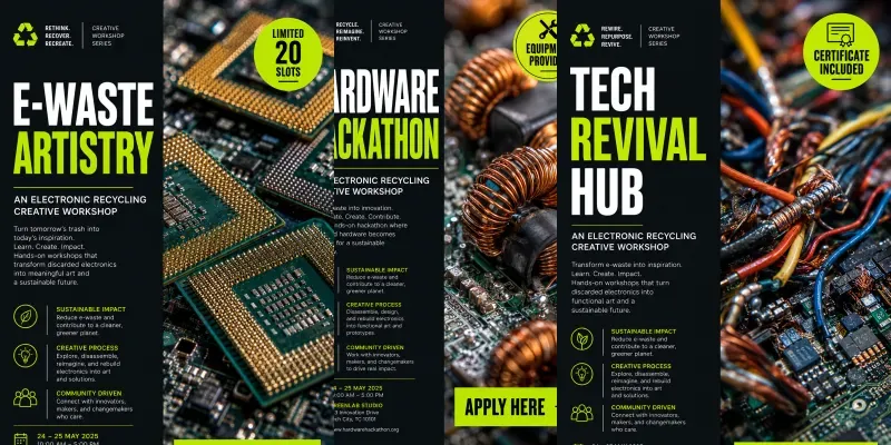 Ecotech Workshop Event Poster Designs generated by undefined
