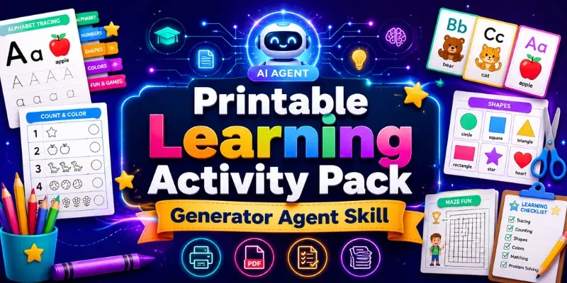Printable Learning Activity Pack Agent generated by undefined