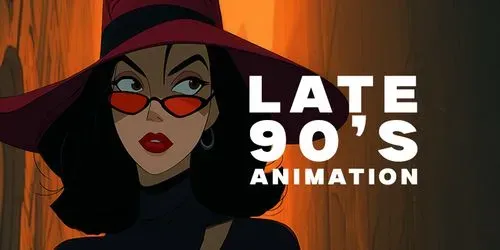 90s Dark Deco Noir Animation Style generated by midjourney