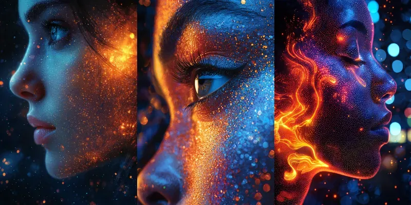 Vibrant Abstract Portraits generated by undefined