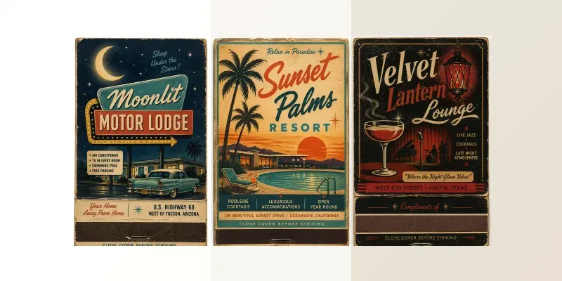 Vintage Matchbook Cover Generator generated by undefined