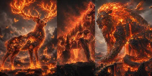 Infernal Beast Realms generated by chatgpt-image