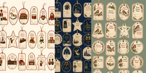 Vintage Christmas Tag Cutouts generated by chatgpt-image