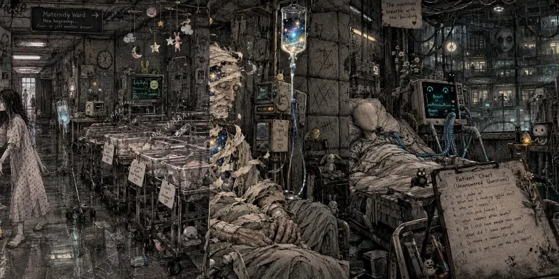 Surreal Dream Hospital Ink Artworks