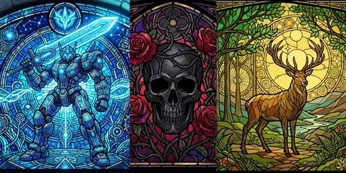 Radiant Stained Glass Art generated by gemini-image