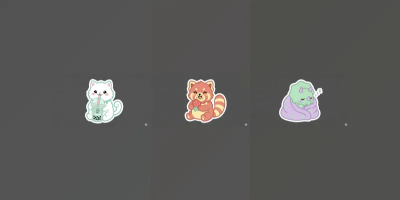 Kawaii Diecut Sticker Designs generated by undefined
