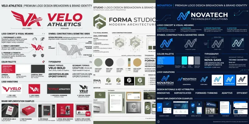 Logo Design Breakdown Infographic Posters generated by undefined