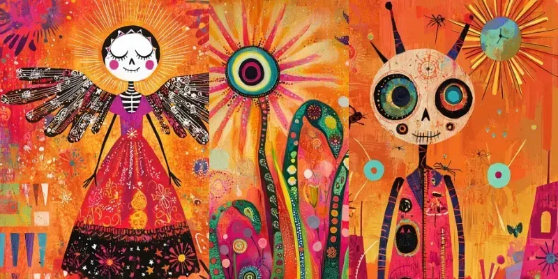 A Cosmic Folk Art Fusion