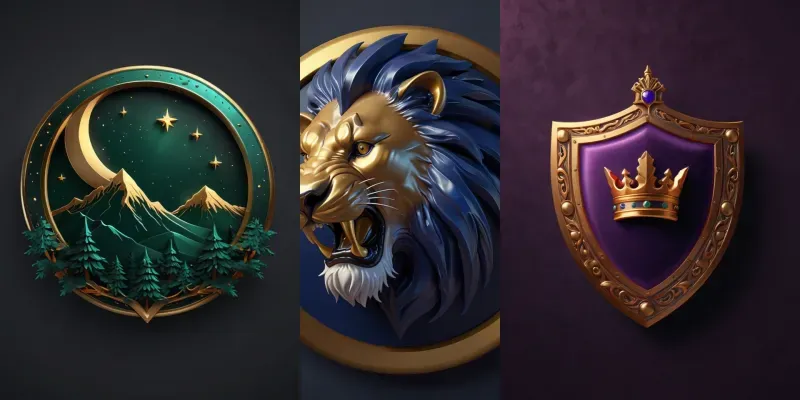 3D Glossy Claymorphic Emblem Icons