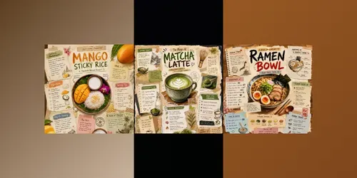 Handcrafted Recipe Scrapbook Infographics generated by chatgpt-image