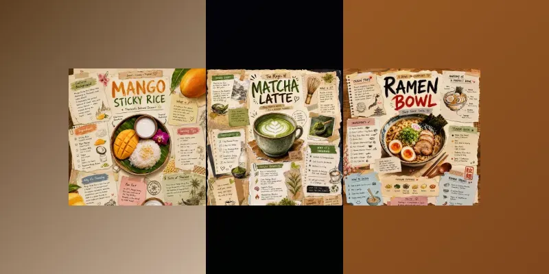 Handcrafted Recipe Scrapbook Infographics generated by undefined