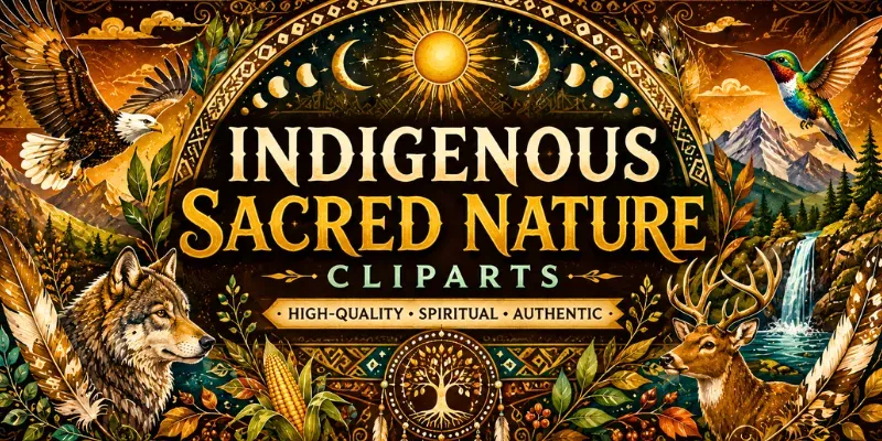 Indigenous Sacred Nature Cliparts generated by undefined
