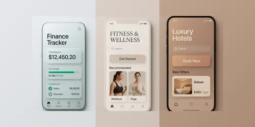Luxury Contemporary App UI Designs generated by chatgpt-image