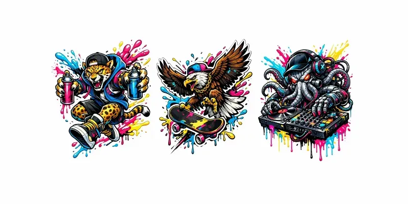 Neon Street Gods The Graffiti Splatters generated by undefined