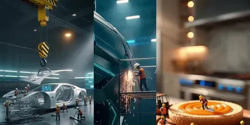 Tiny Construction Timelapses generated by sora