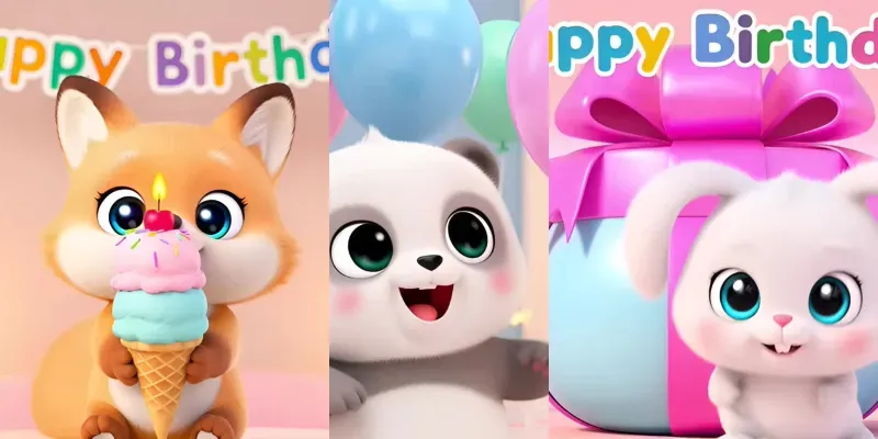 Cute Birthday Celebration Videos generated by undefined