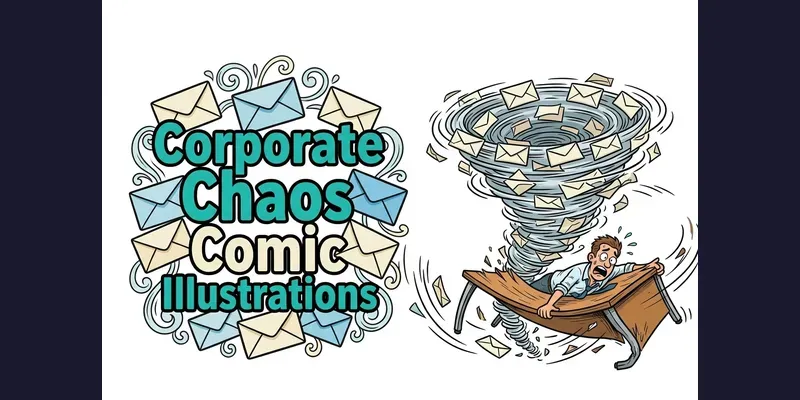 Corporate Chaos Comic Illustrations generated by undefined