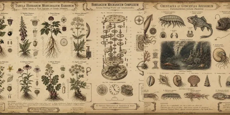 Antique Scientific Plates generated by undefined