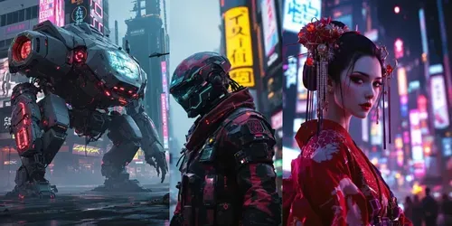 Cyberpunk 2077 Cinematic Graphic Design generated by flux