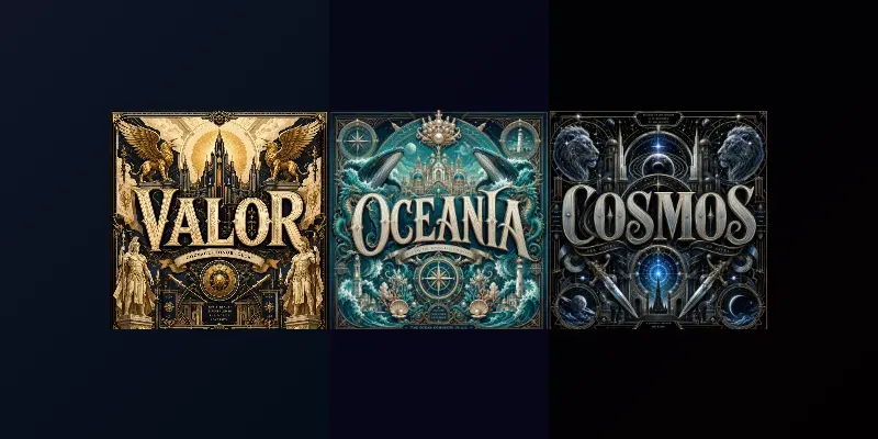 Mythic Typography Realms generated by undefined