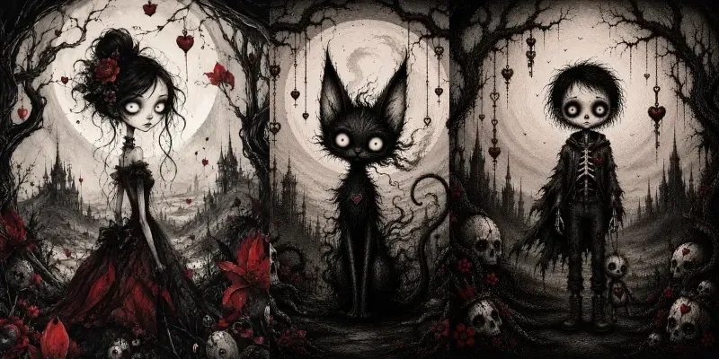 Dark Gothic Storybook Characters Packs generated by undefined