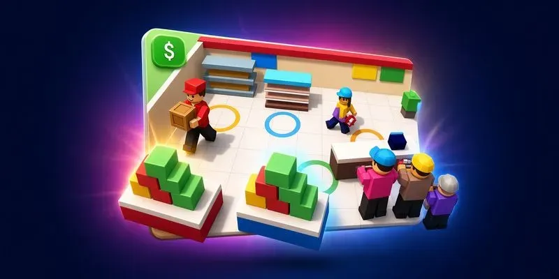 3D Supermarket Mini Mart Idle Tycoon Gam