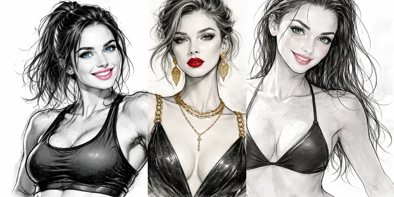 Stylized Sketch Portrait Generator Pros generated by undefined