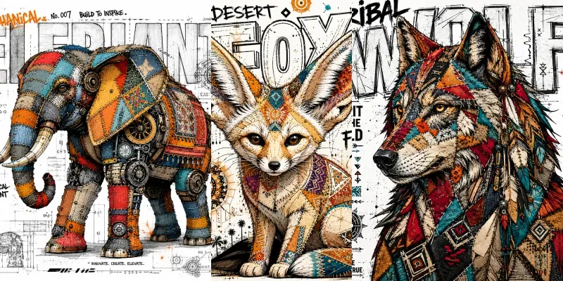 Patchwork Street Creatures generated by undefined