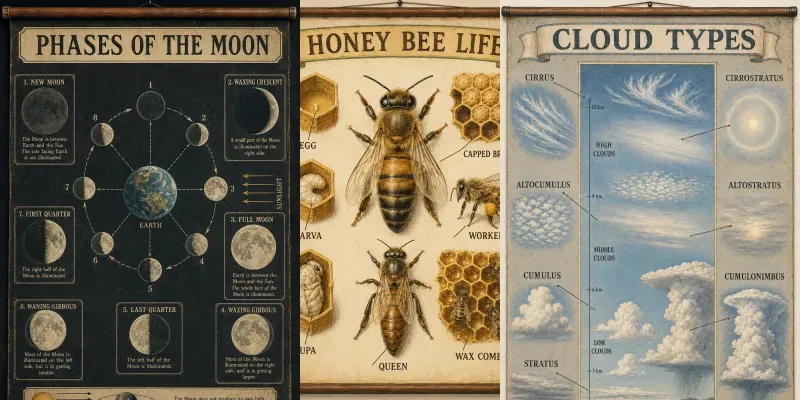 Vintage Classroom Chart Posters generated by undefined