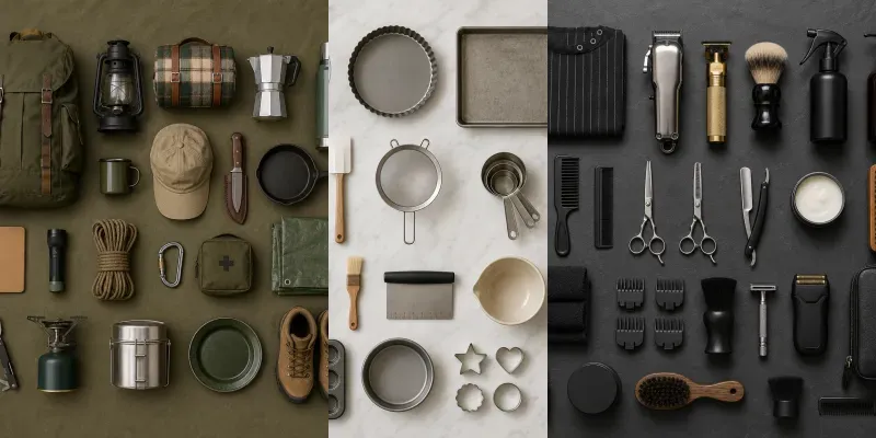 Knolling Flat Lay Photo Boards generated by undefined