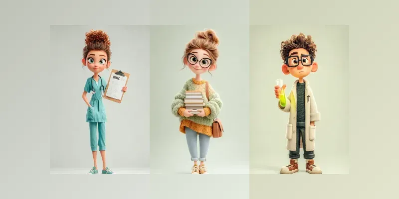 Charming Pixarstyle Character Portraits generated by undefined