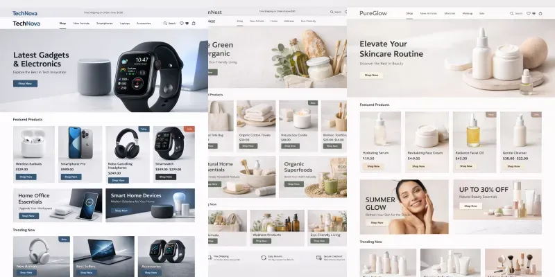 Ecommerce Website Home Page Design generated by undefined