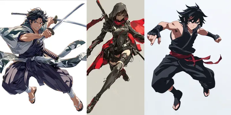 Dynamic Anime Character Poses generated by undefined