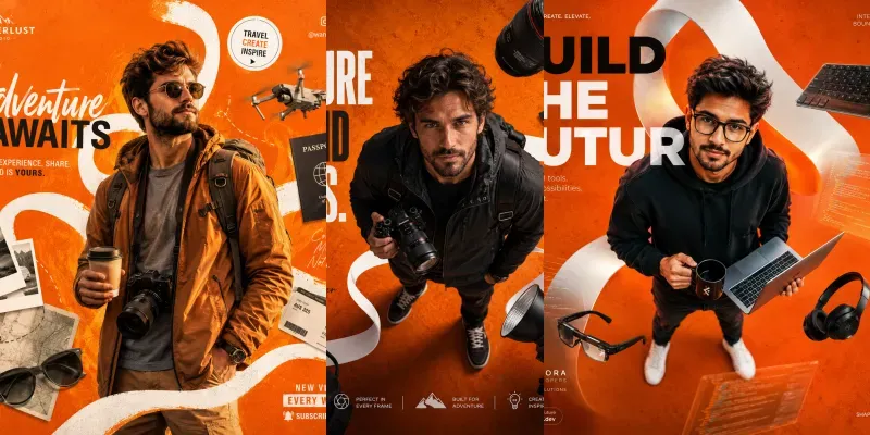 Bold Orange Creative Poster Generator generated by undefined