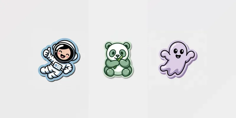 Cute 3D Puffy Stickers generated by undefined