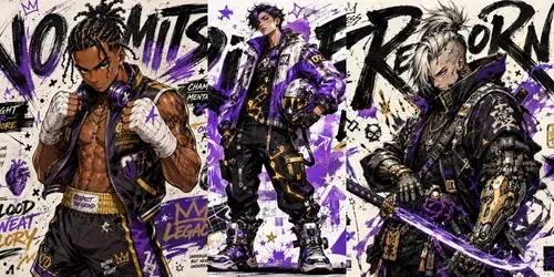 Anime Graffiti Character Posters generated by chatgpt-image