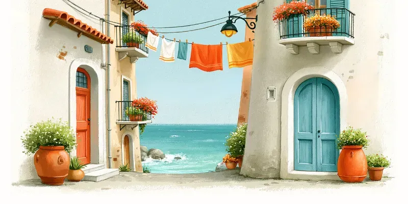 Mediterranean Watercolor Landscapes generated by undefined