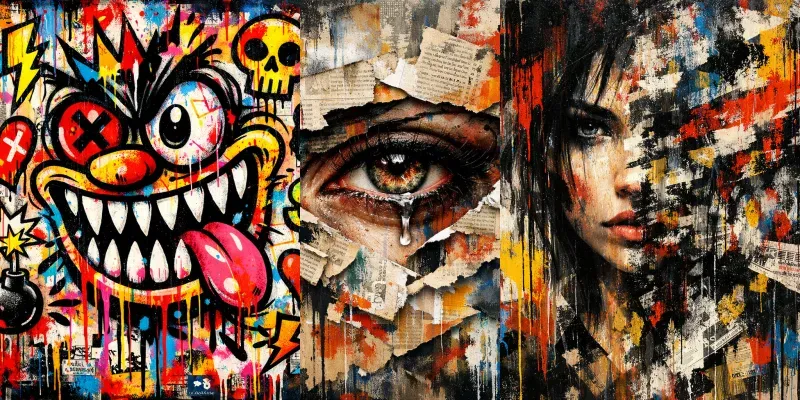 Abstract Urban Face Art Generator generated by undefined