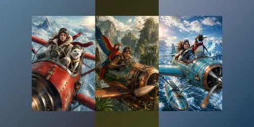 Whimsical Animal Aviators generated by chatgpt-image