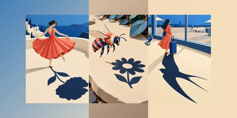 Surreal Papercut Shadow Art Prints