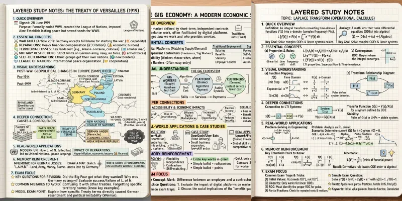 Layered Study Notes Generator generated by undefined