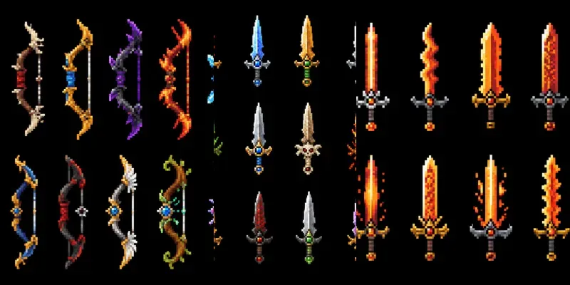 8bit RPG Weapon Sprite Sheet Generator generated by undefined