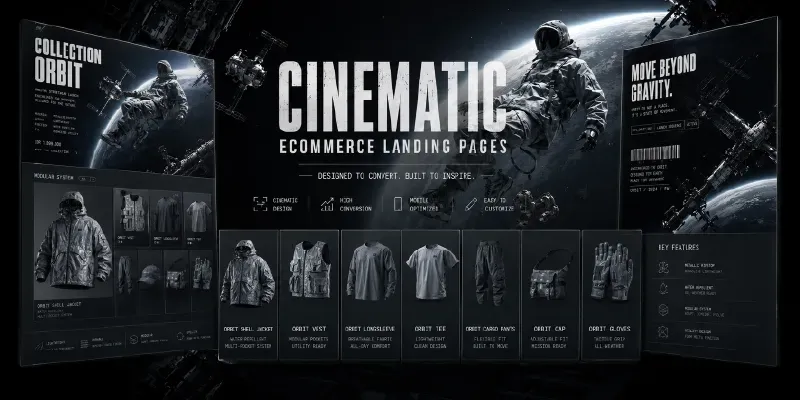 Cinematic Ecommerce Landing Pages generated by undefined