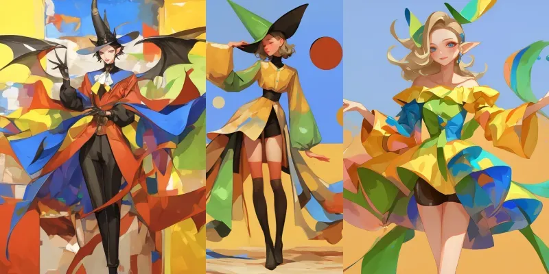 Dynamic Video Game Character Designs generated by undefined