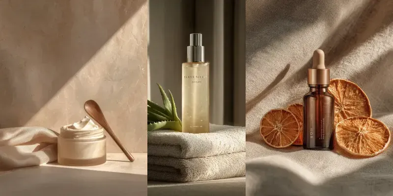 Luxury Skincare Editorial Product Shots generated by undefined