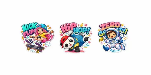 Cute Cartoon Action Sticker Generator generated by chatgpt-image