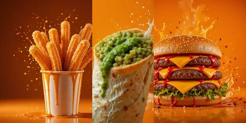 Vibrant Splashy Studio Food Photos generated by undefined