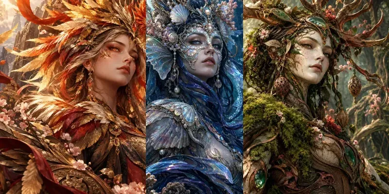 Ornate Mythic Portraits Fantasy Art