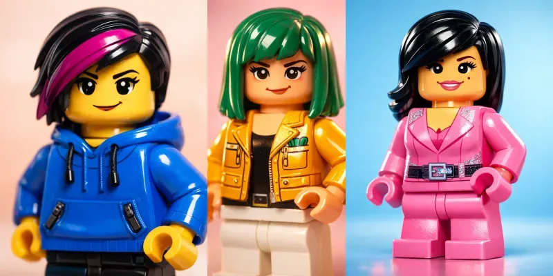 Cinematic Colorful Lego Portrait Guides generated by undefined