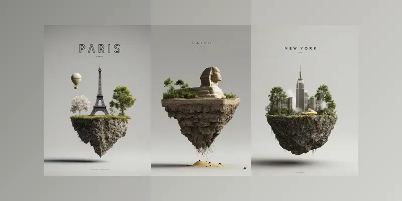Surreal Floating Cities generated by undefined